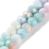 Electroplate Glass Beads Strands LAMP-S068-02L-1