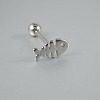 304 Stainless Steel Fish Bone Straight Barbell 15 Gauge Piercing Tongue Rings for Women Men FS-WG89F3B-01-2