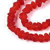 Frosted Transparent Glass Beads X1-GLAA-N016-4mm-08-3