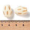Schima Wood Carved European Beads WD-CBACBB7-01C-3