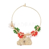 Christmas Theme Alloy Enamel Wine Glass Charms AJEW-JO00188-2