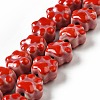 Handmade Printed Porcelain Beads PORC-F005-02D-4