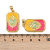 Brass Enamel Pendants KK-L190-008G-03-4