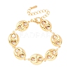 304 Stainless Steel Coffee Bean Link Chain Bracelets BJEW-D359-14B-G-7