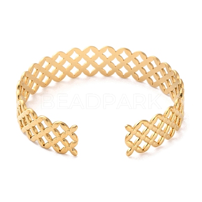 304 Stainless Steel Cuff Bangles for Women BJEW-K263-05G-13-1