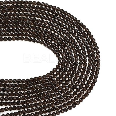 Natural Smoky Quartz Beads Strands G-C280-B09-6mm-1