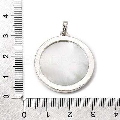 Rack Plating Carved Natural Black Lip Shell Pendants SH-CBA69D1-05P-1