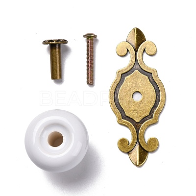 Round-shaped Porcelain Cabinet Door Knobs FIND-Z004-18C-1