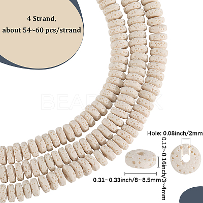 4 Strands Natural Lava Rock Beads Strands G-LT0001-01C-1