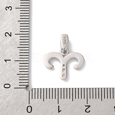 925 Sterling Silver Micro Pave Clear Cubic Zirconia Pendants STER-H117-01P-01-1
