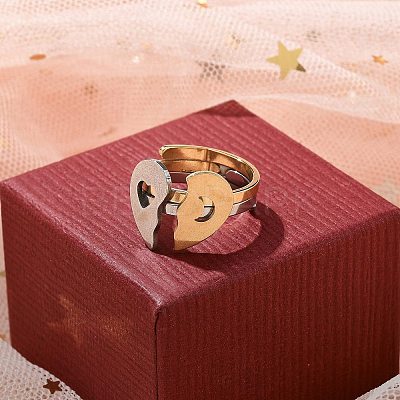 304 Stainless Steel Cuff Rings LS-RJEW-K287-04C-1