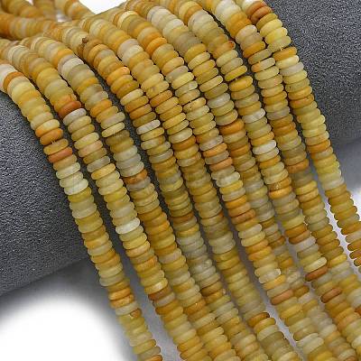 Frosted Natural Topaz Jade Beads Strands G-K389-C13-01-1