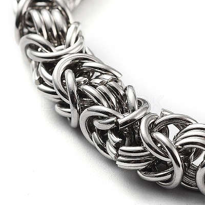Non-Tarnish 201 Stainless Steel Rope Chain Bracelet BJEW-Z023-03B-1
