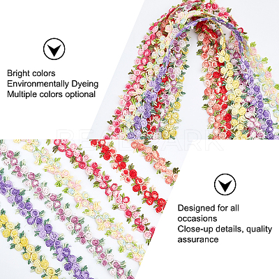 Flower Polyester Trim Ribbon OCOR-GF0001-17E-1