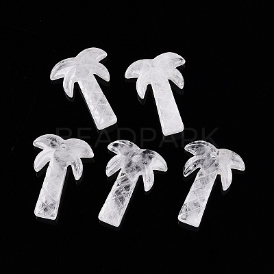 Natural Quartz Crystal Coconut Tree Pendants G-N342-02J-1