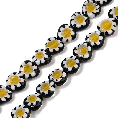 Handmade Millefiori Lampwork Beads Strands LAMP-G166-15I-1
