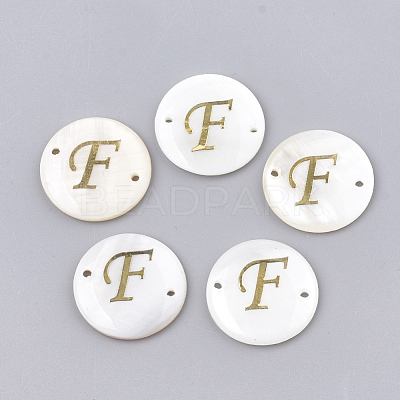 Freshwater Shell Links connectors SHEL-S274-22F-G-1