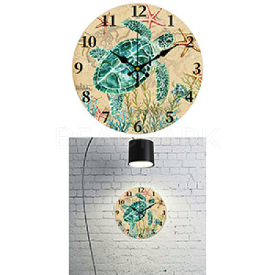 MDF Printed Wall Clock HJEW-WH0058-033-1