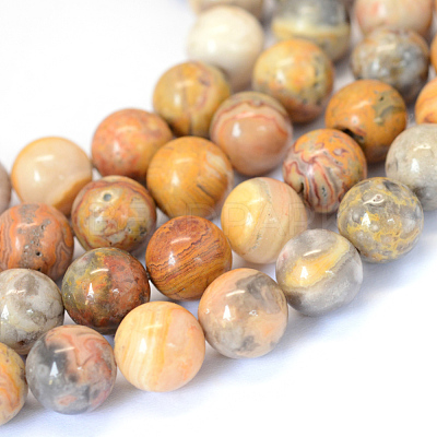 Natural Crazy Lace Agate Round Bead Strands X-G-E334-8mm-20-1