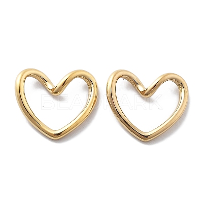 PVD Vacuum Plating 304 Stainless Steel Heart Linking Rings STAS-R130-08G-1