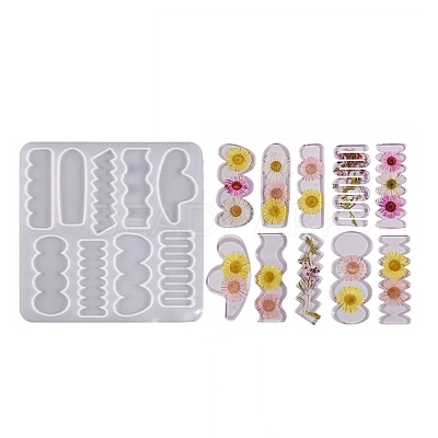 DIY Irregular Shape Cabochon Silicone Molds for Hair Clips DIY-L069-01C-1