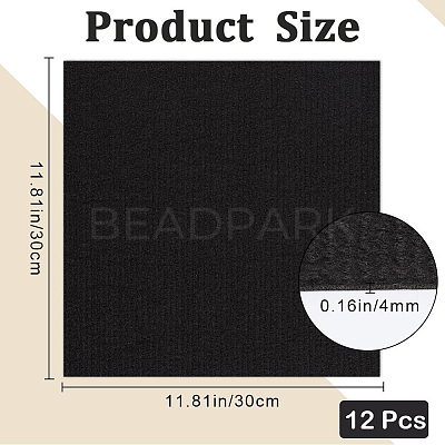 12Pcs Square Self-adhesion Polyester Carpet Tape DIY-CN0003-45B-1