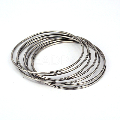 201 Stainless Steel Bangles BJEW-O115-63-1-1