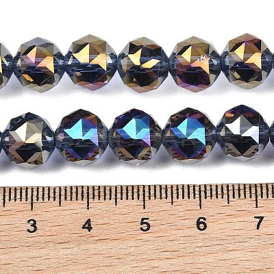 Transparent Electroplate Glass Beads Strands EGLA-N002-34C-B17-1