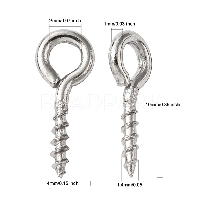 Tarnish Resistant 304 Stainless Steel Screw Eye Pin Peg Bails X-STAS-L234-165C-P-1