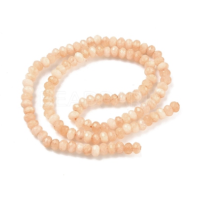 Dyed Natural Malaysia Jade Rondelle Beads Strands G-E316-2x4mm-01-1
