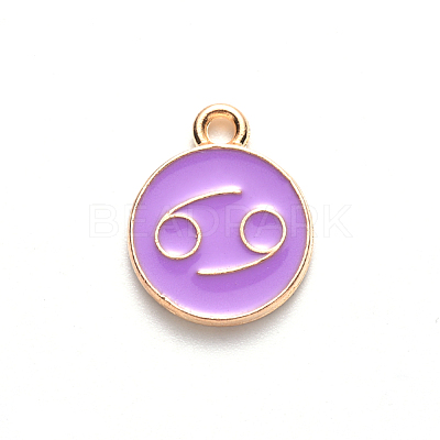 Alloy Enamel Pendants X-ENAM-S124-01A-01D-1