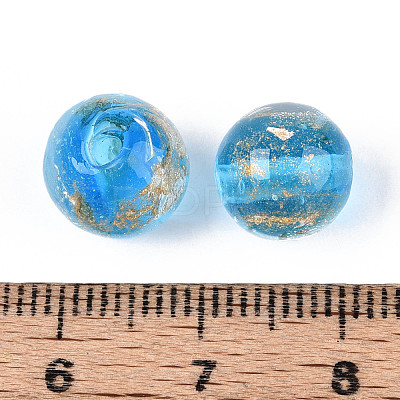 Handmade Gold & Silver Foil Glass Beads FOIL-N030-03A-01D-1