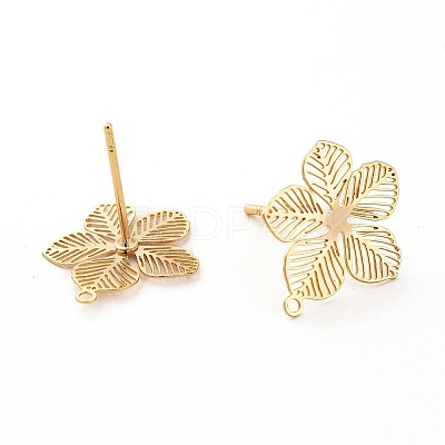 Brass Stud Earring Findings X-KK-S345-257G-1