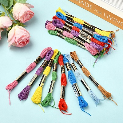 6Bundles Polyester Embroidery Floss OCOR-YW0001-25C-1