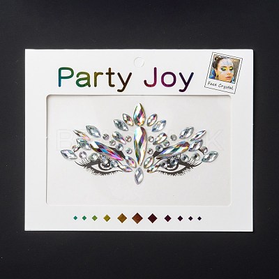 Acrylic Face Gems Stickers MRMJ-F014-06-1