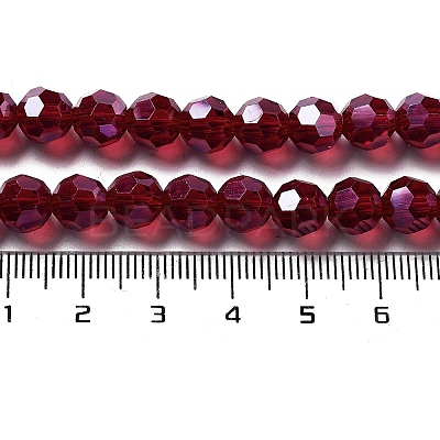 Electroplate Transparent Glass Beads Strands LS-EGLA-A035-T8mm-A02-1