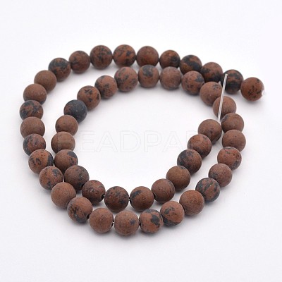 Natural Mahogany Obsidian Beads Strands G-D656-4mm-1