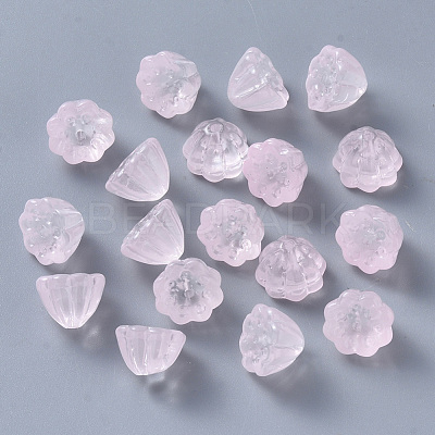 Transparent Baking Paint Glass Beads DGLA-T002-08C-1