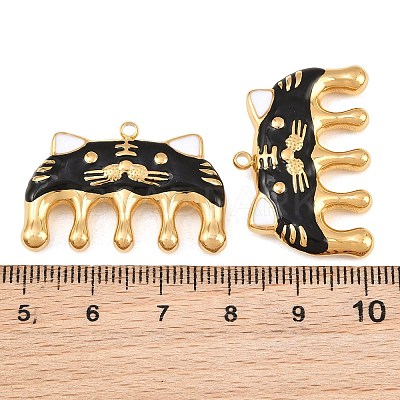 304 Stainless Steel Enamel Pendants SA-CBA033B-04G-01-1