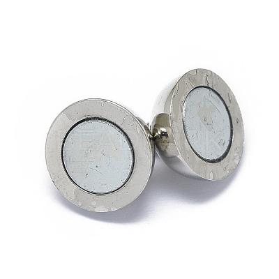 Rack Plating Brass Magnetic Clasps with Loops KK-F801-02C-P-1