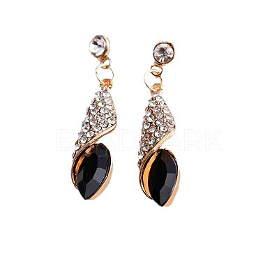 Alloy Rhinestone Dangle Stud Earrings FS-WGDE5F6-04-1