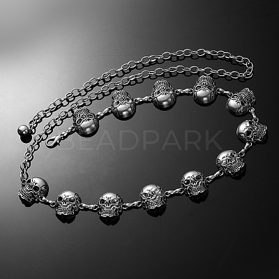 Halloween Alloy Skull Link Chain Waist Belly Chains for Women FS-WG87A63-01-1