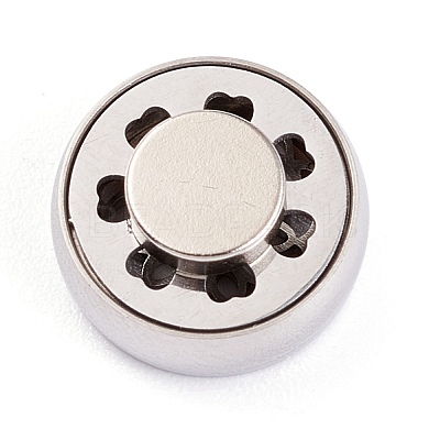 304 Stainless Steel Magnetic Diffuser Locket Aromatherapy Essential Oil Buckle AJEW-M027-11P-1