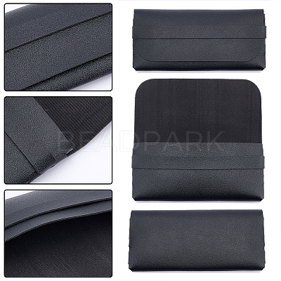 AHADEMAKER 2Pcs 2 Colors PU Imitation Leather Glasses Case AJEW-GA0005-28-1