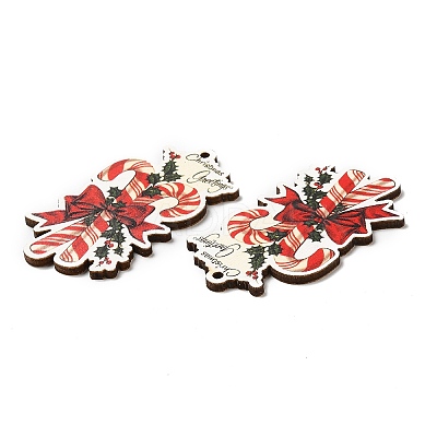 Single Face Printed Wood Big Pendants WOOD-D025-06-1