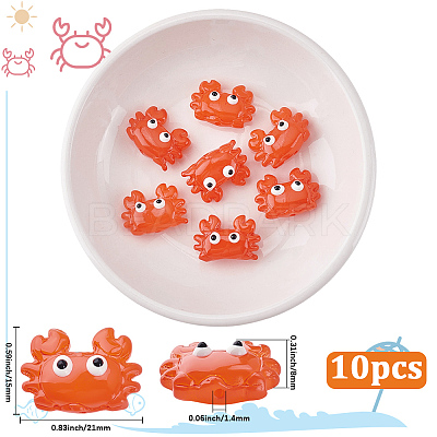 10Pcs Glass Enamel Beads LAMP-PA0001-44C-1