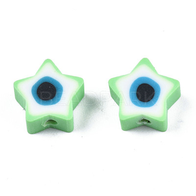 Handmade Polymer Clay Beads CLAY-T019-09B-1