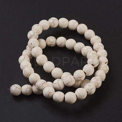 Synthetic Magnesite Beads Strands X-TURQ-S192-8mm-1-1