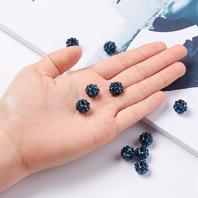 Chunky Resin Rhinestone Beads RESI-M019-11-1