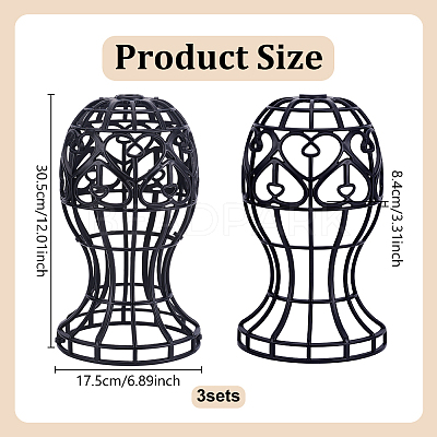 3Pcs Iron Wig Support Holder ODIS-GA0001-92-1